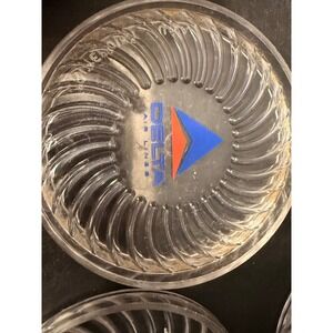 Vintage Delta Air Lines Plastic Coasters Set of 6 Aviation Logo Collectible
